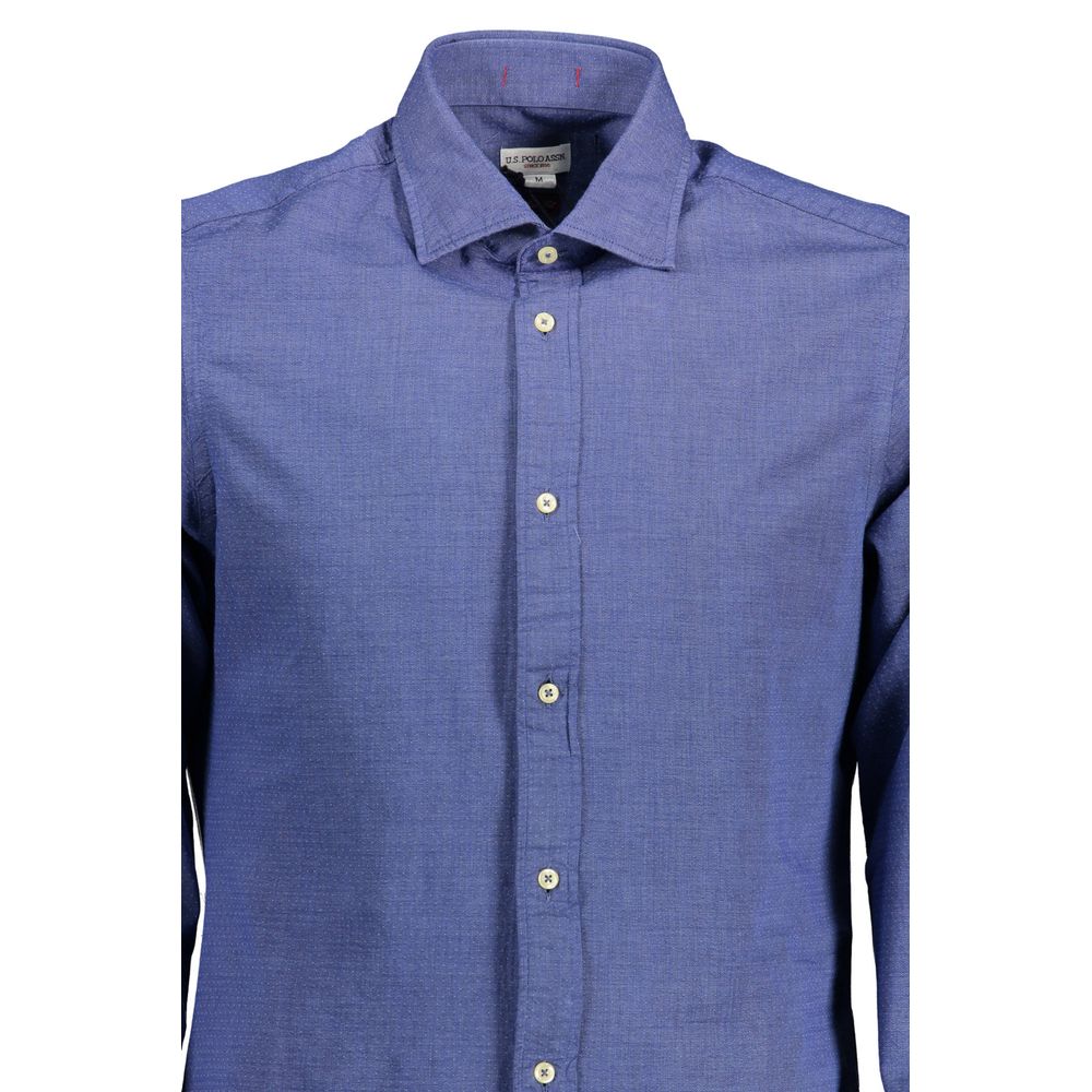 US POLO ASSN. Blue cotton shirt for men